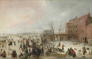 醸造所でのアイスクリームシーン 作： Hendrick Avercamp